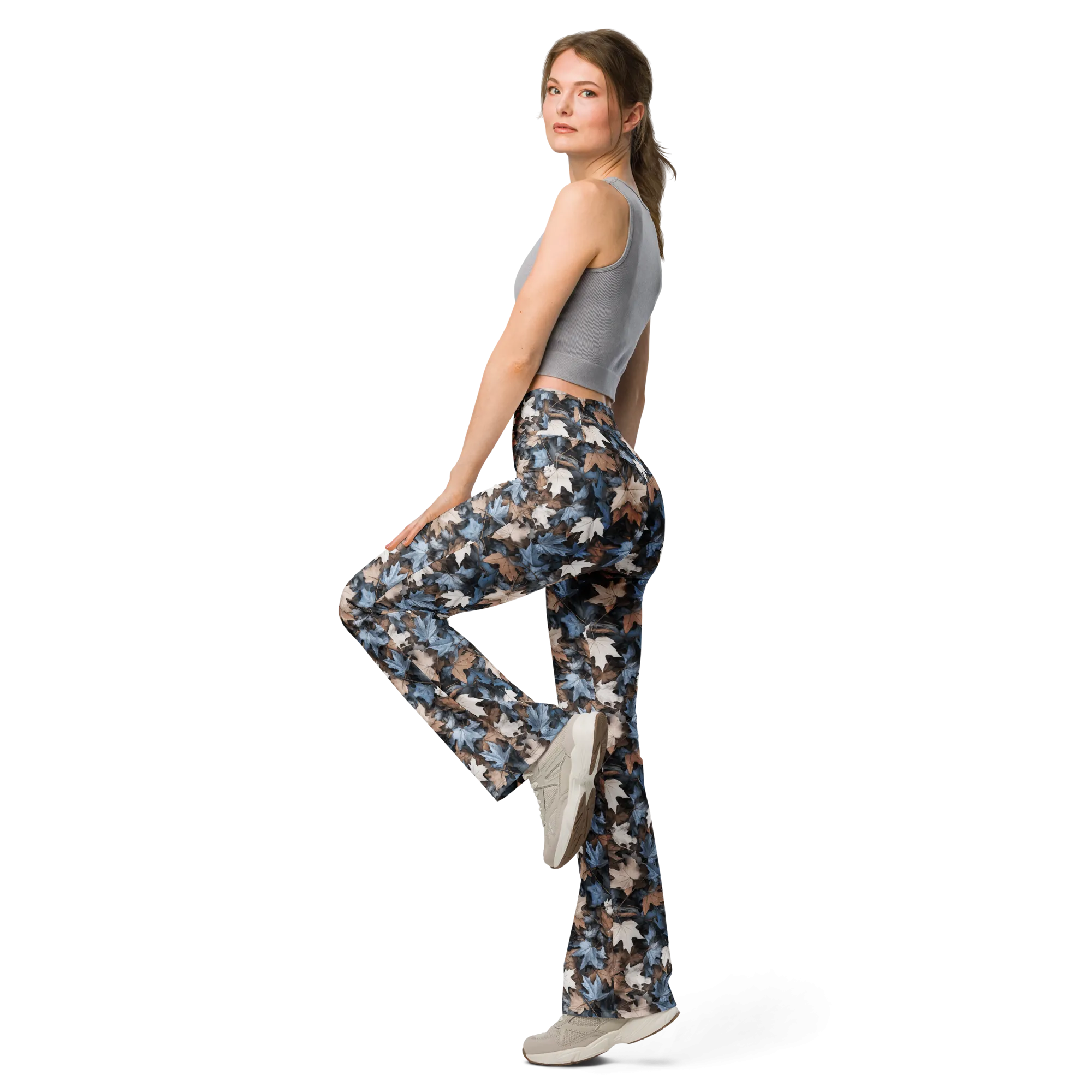 Rustic Leaf Flare Leggings