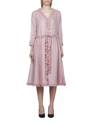 'S Max Mara Alcuno Ruffle Trim Dress
