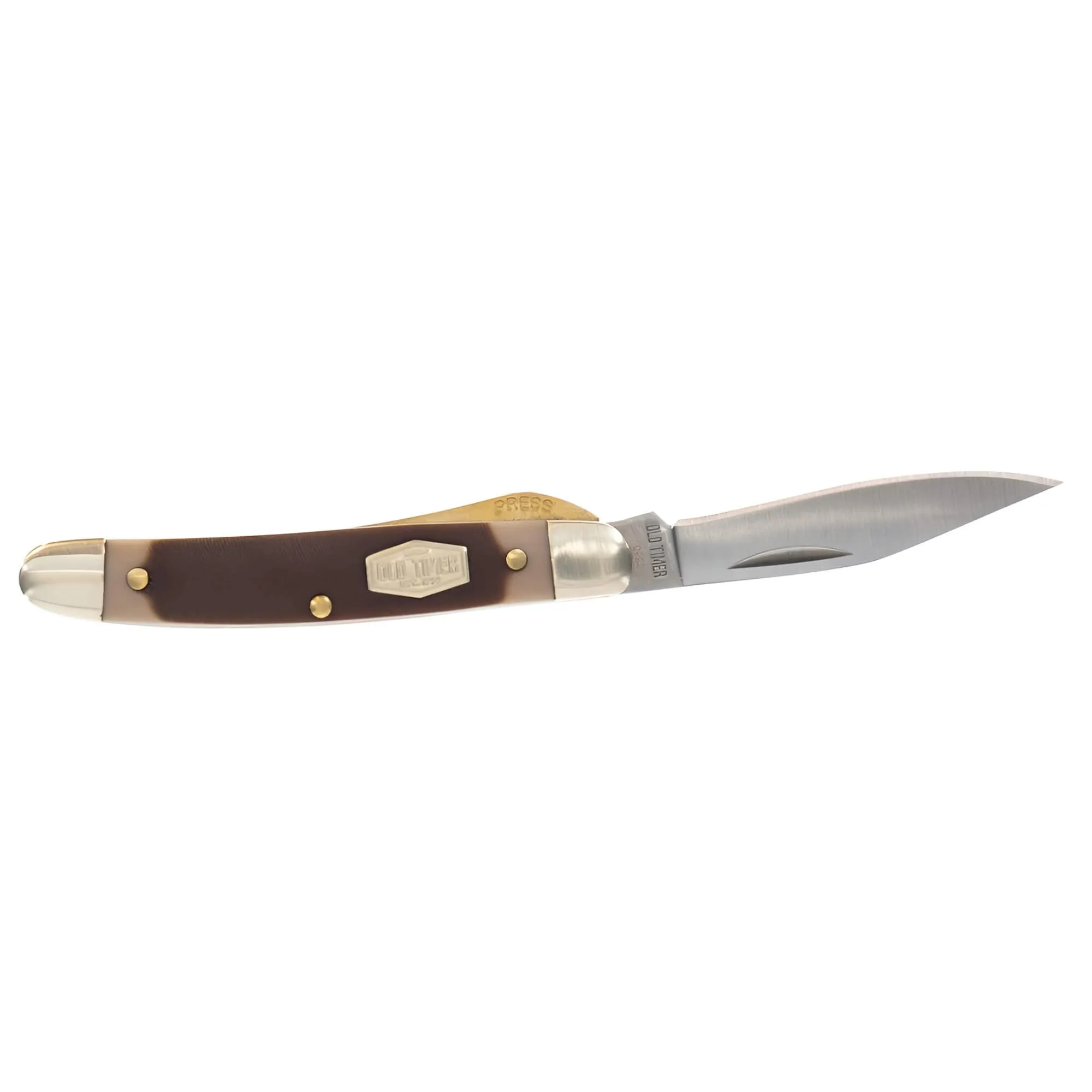 Schrade Old Timer Folding Pocket Knife - Mighty Mite Lockblade Sawcut Handle | 18OT