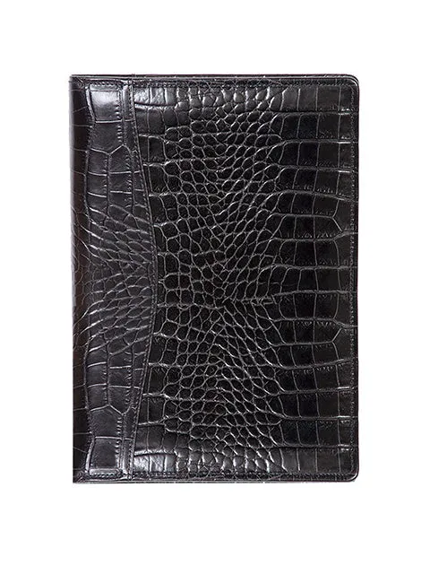 Scully Croco/Ostrich Leather ruled journal