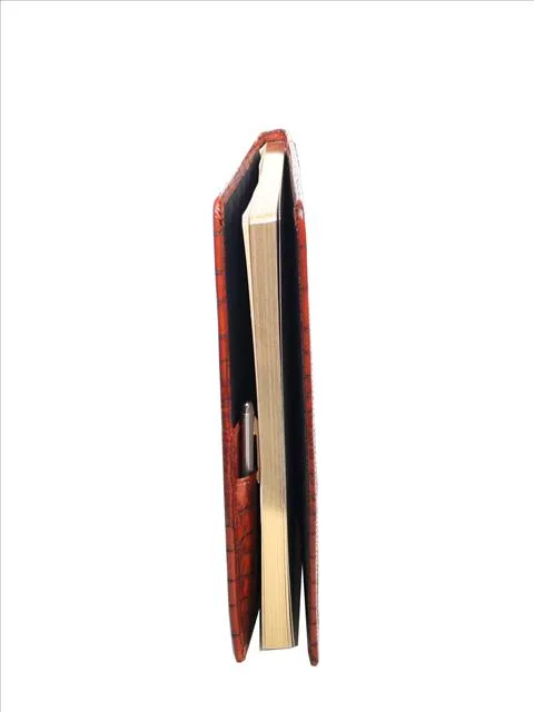 Scully Croco/Ostrich Leather ruled journal
