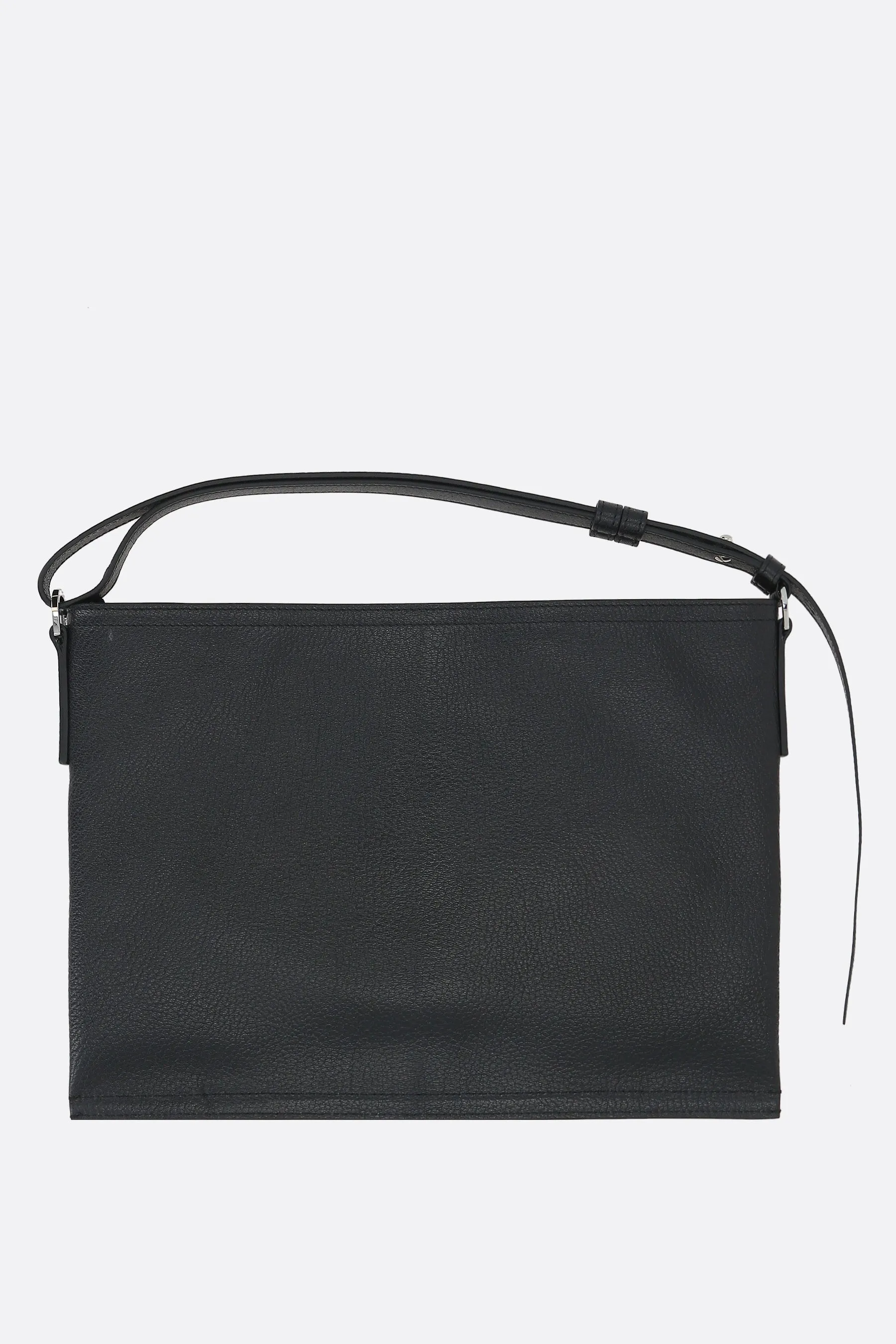 Sharp small hobo bag in grainy leather