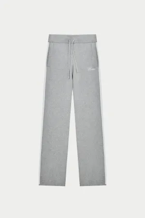 SIDE STRIPE KNITTED JOGGER - GREY MARL