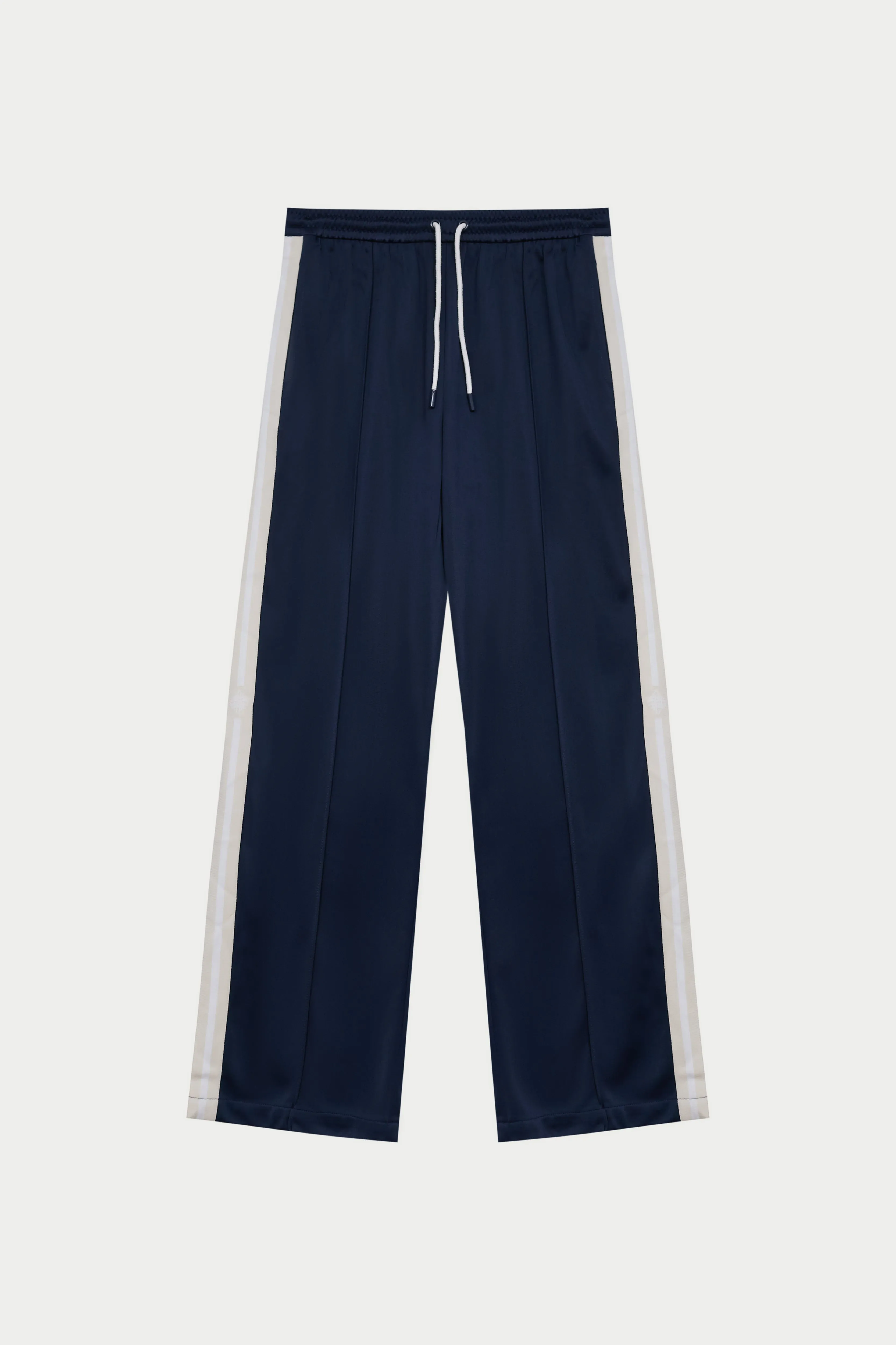 SIDE STRIPE WIDE LEG JOGGERS - NAVY