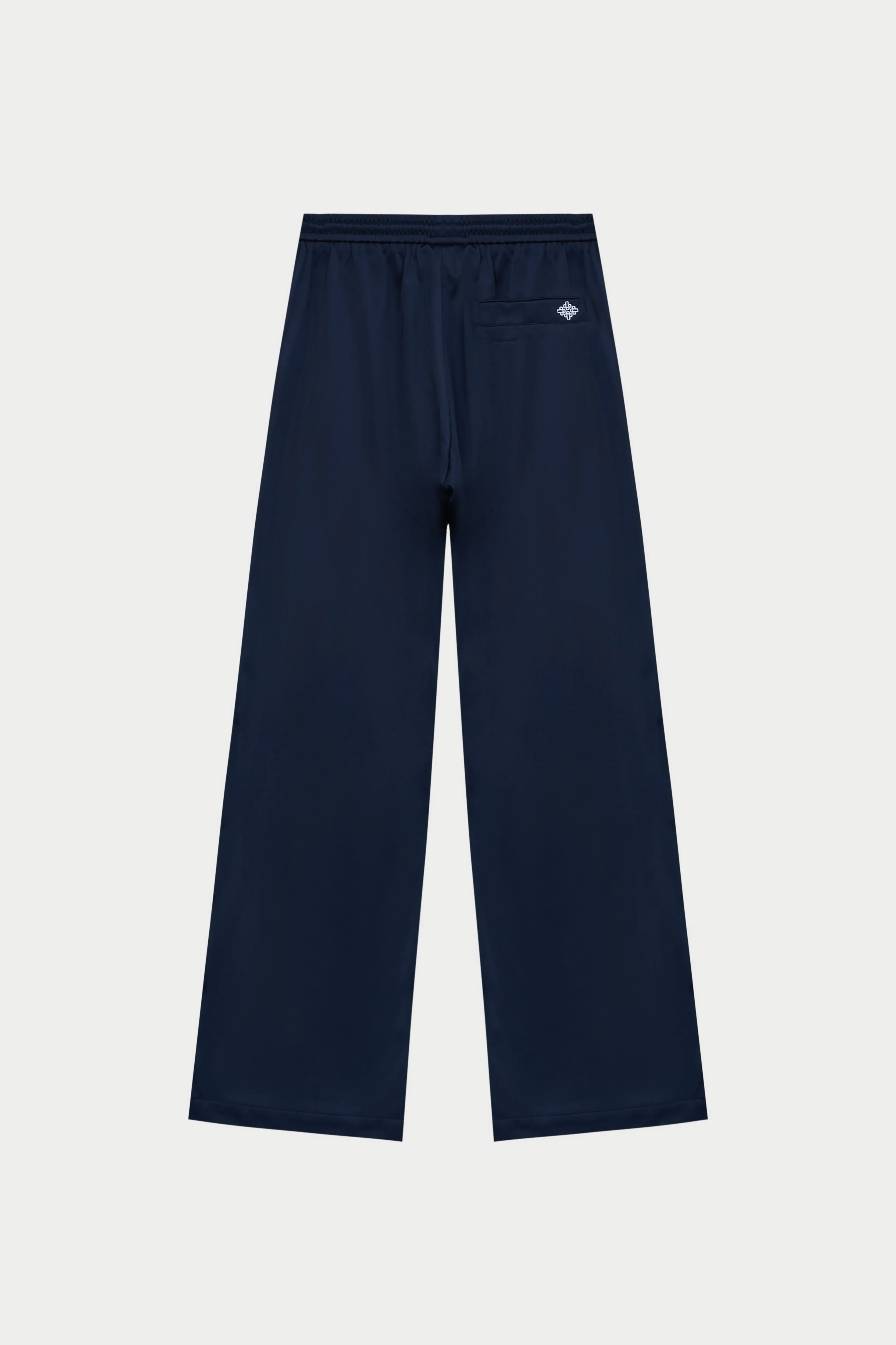 SIDE STRIPE WIDE LEG JOGGERS - NAVY