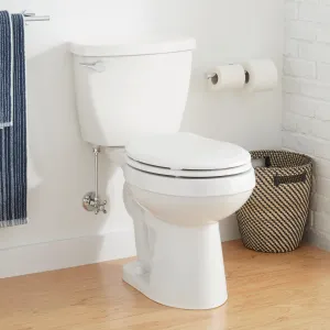 Signature Hardware SHBD230WH Bradenton Two-Piece Round Toilet With 12" Rough-In Bowl Height, White