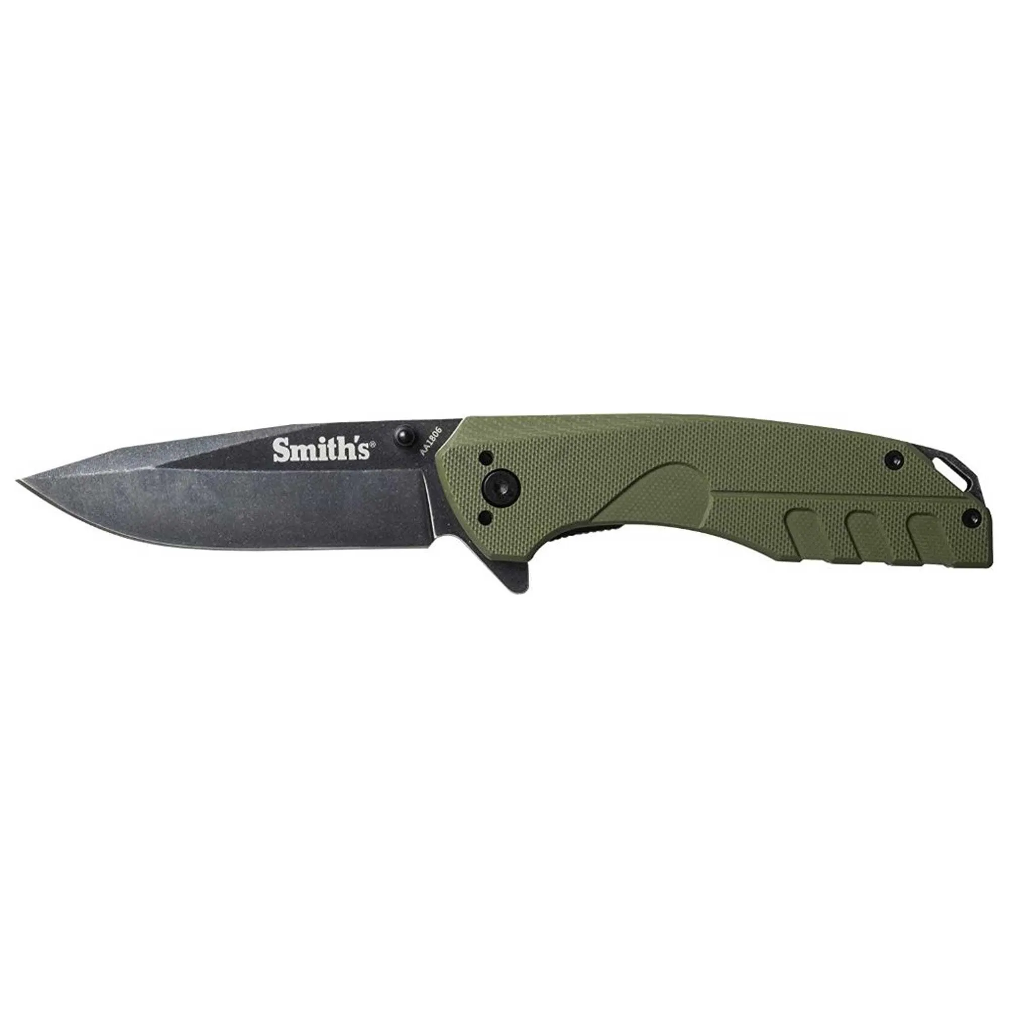 Smith's Folding Knife - Battleplan Black Stonewash Finish Blade G10 Handle | SM50996