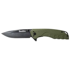 Smith's Folding Knife - Battleplan Black Stonewash Finish Blade G10 Handle | SM50996