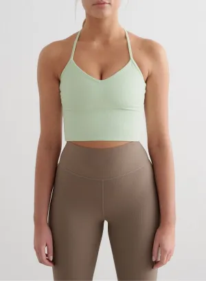 Spearmint Ribbed Performance Bralette