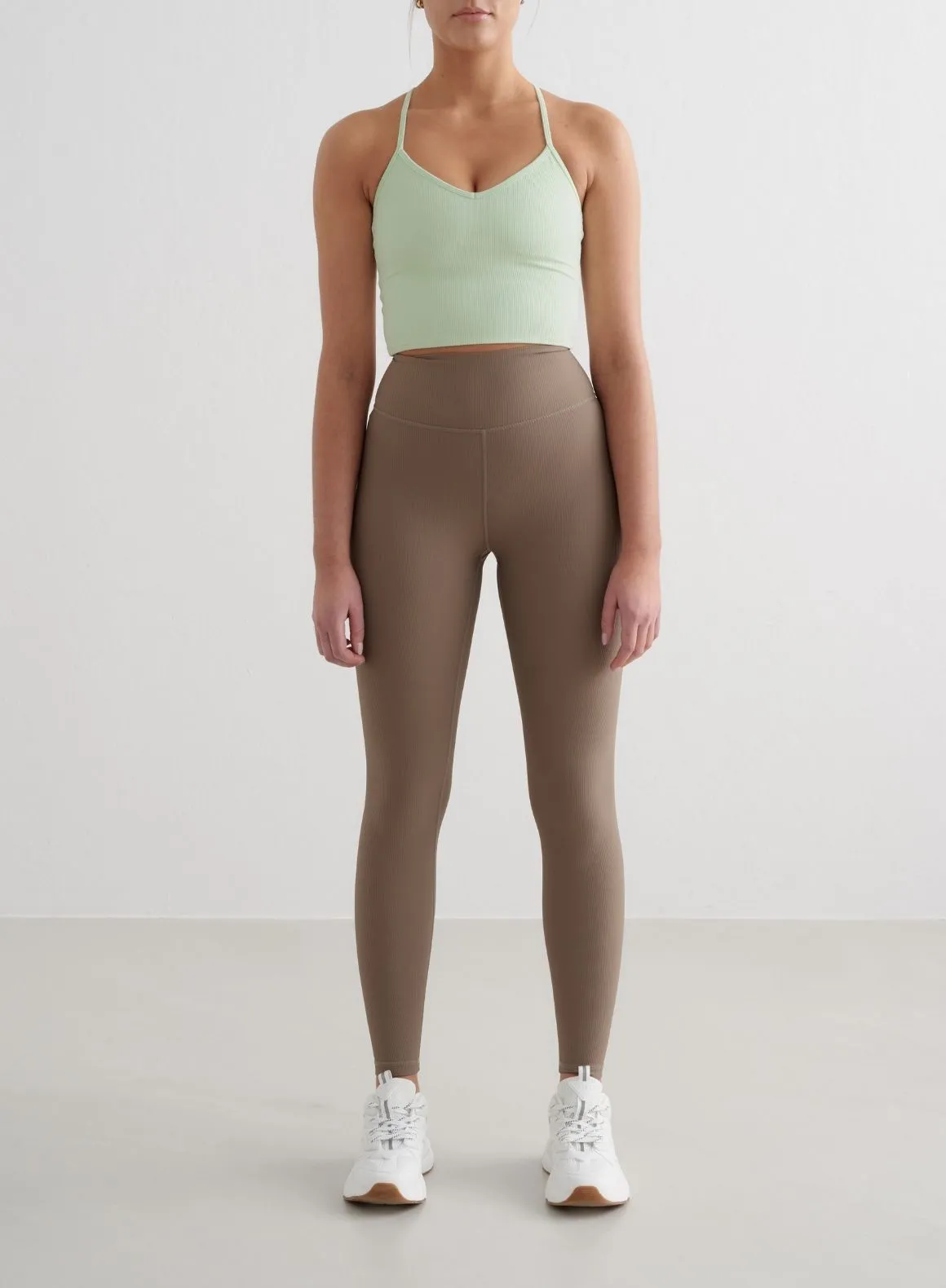 Spearmint Ribbed Performance Bralette