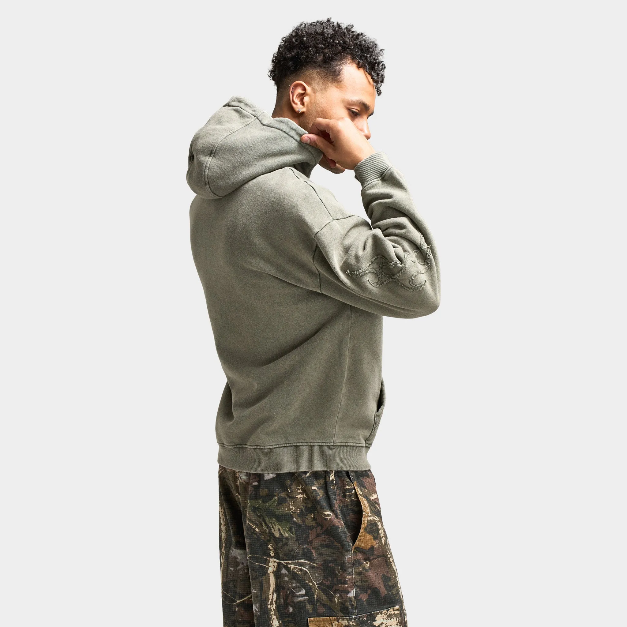 Supply & Demand Aydar Full Zip Hoodie / Washed Ivy Green