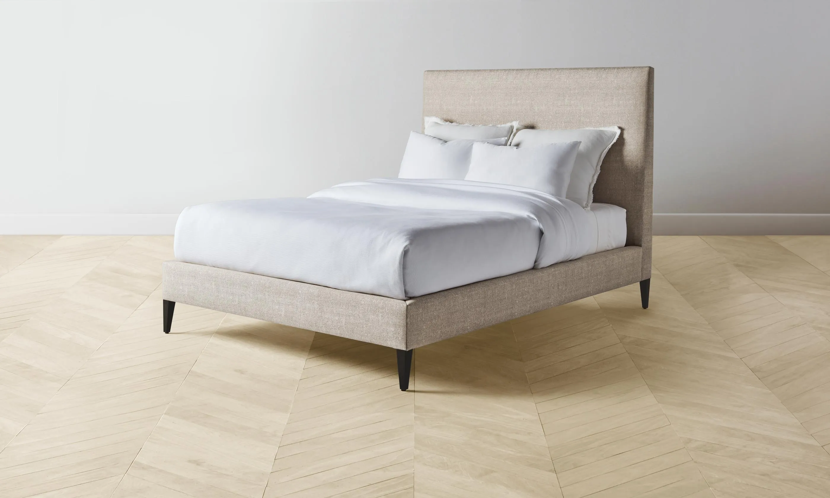The Essex Bed - Performance Textured Linen Flax
