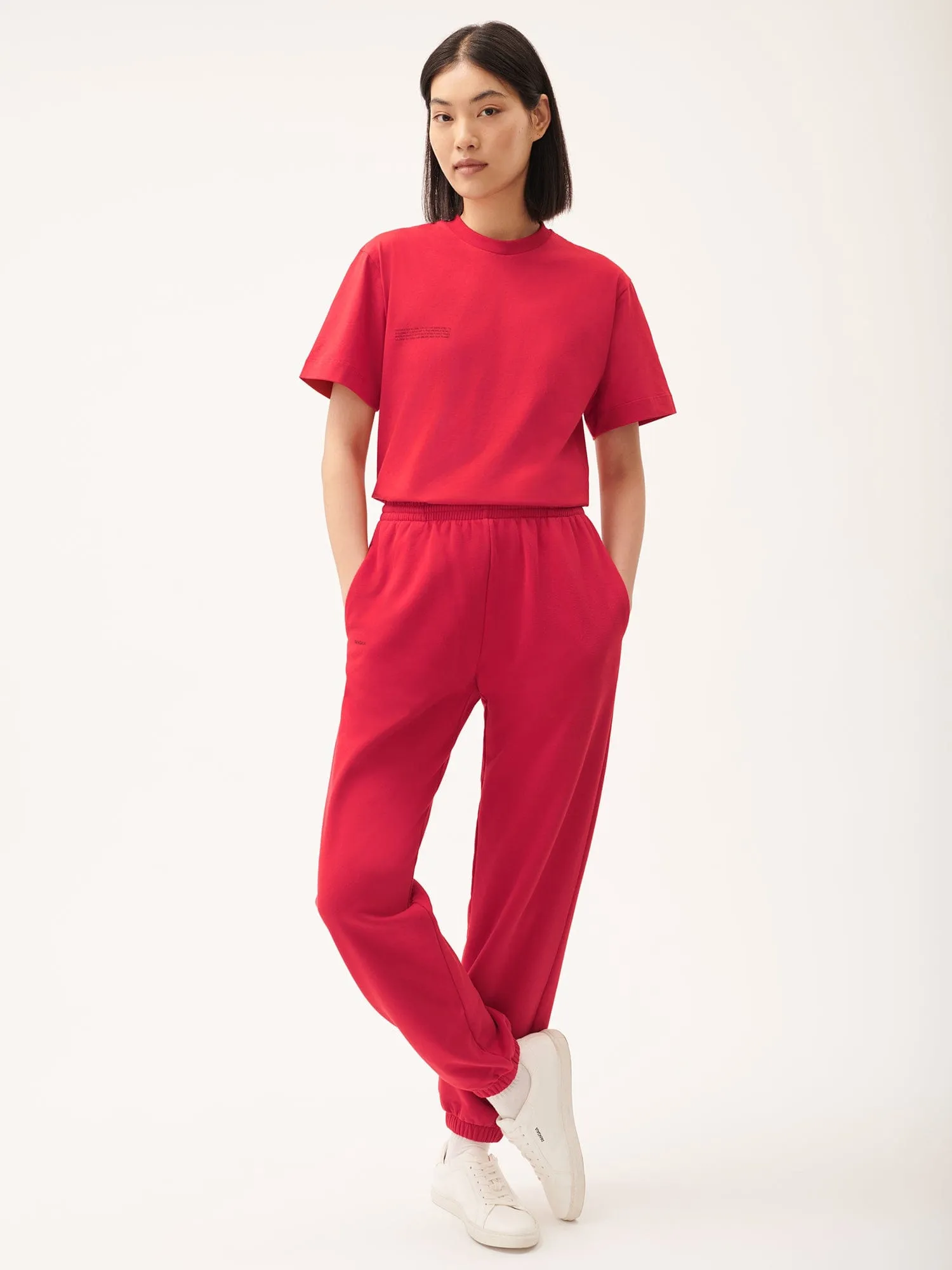 Womens 365 Midweight Track Pants—Goji berry red