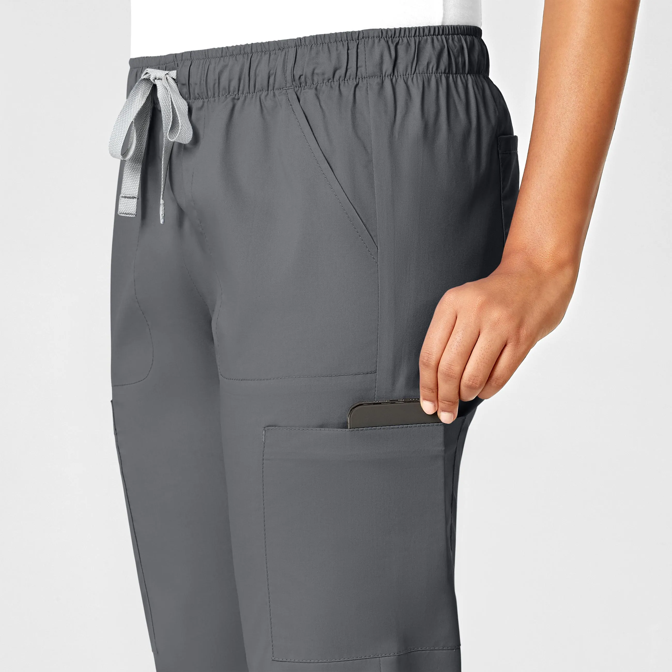 WonderWORK Women's Convertible Slim Leg Scrub Pant - Pewter