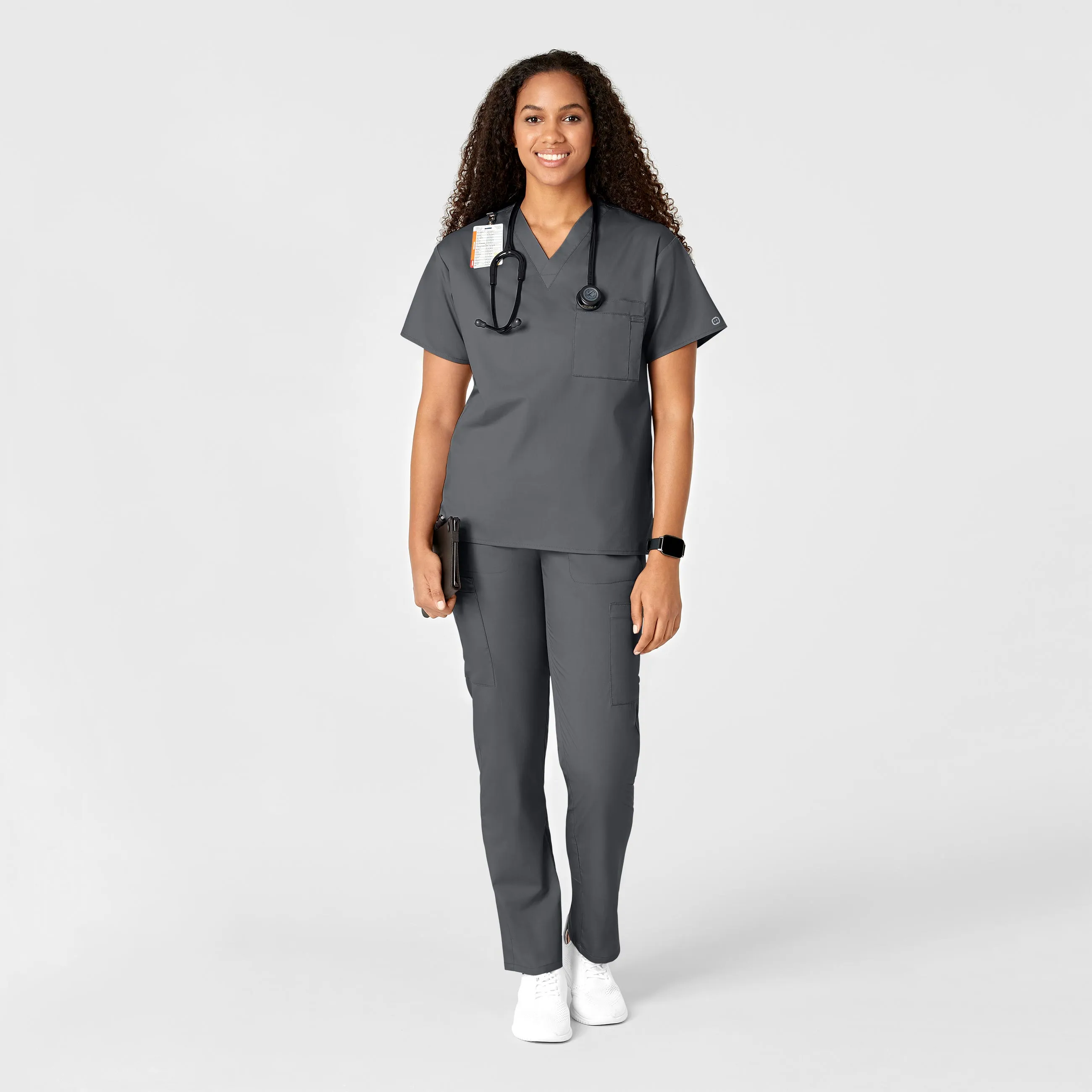 WonderWORK Women's Convertible Slim Leg Scrub Pant - Pewter