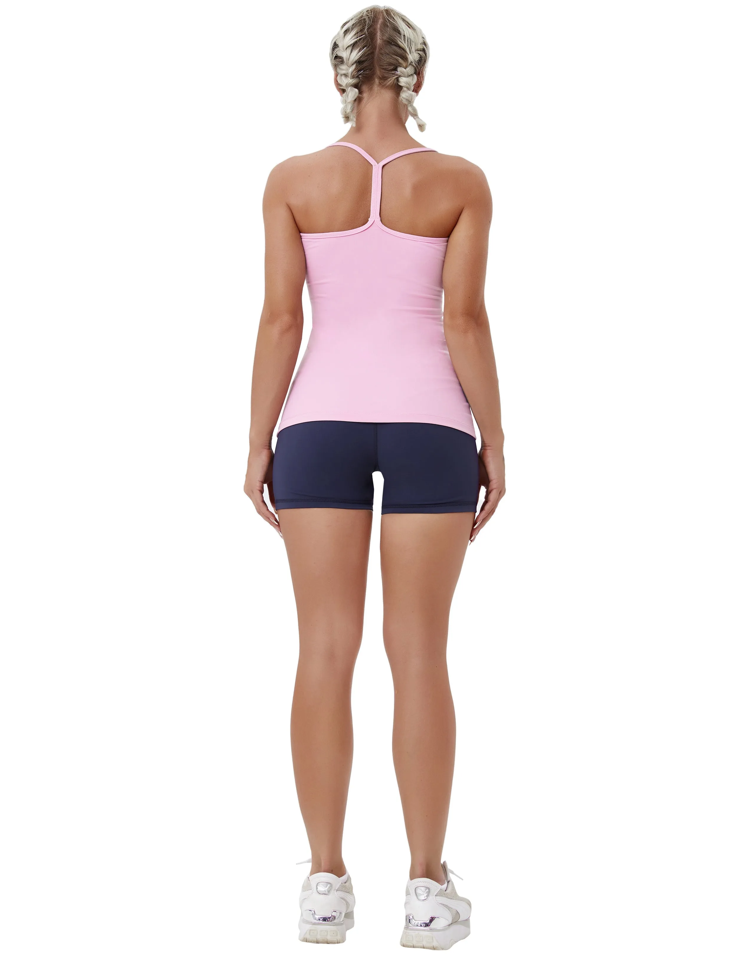 Y-back Spaghetti Strap Tank Tops lightpink_Golf