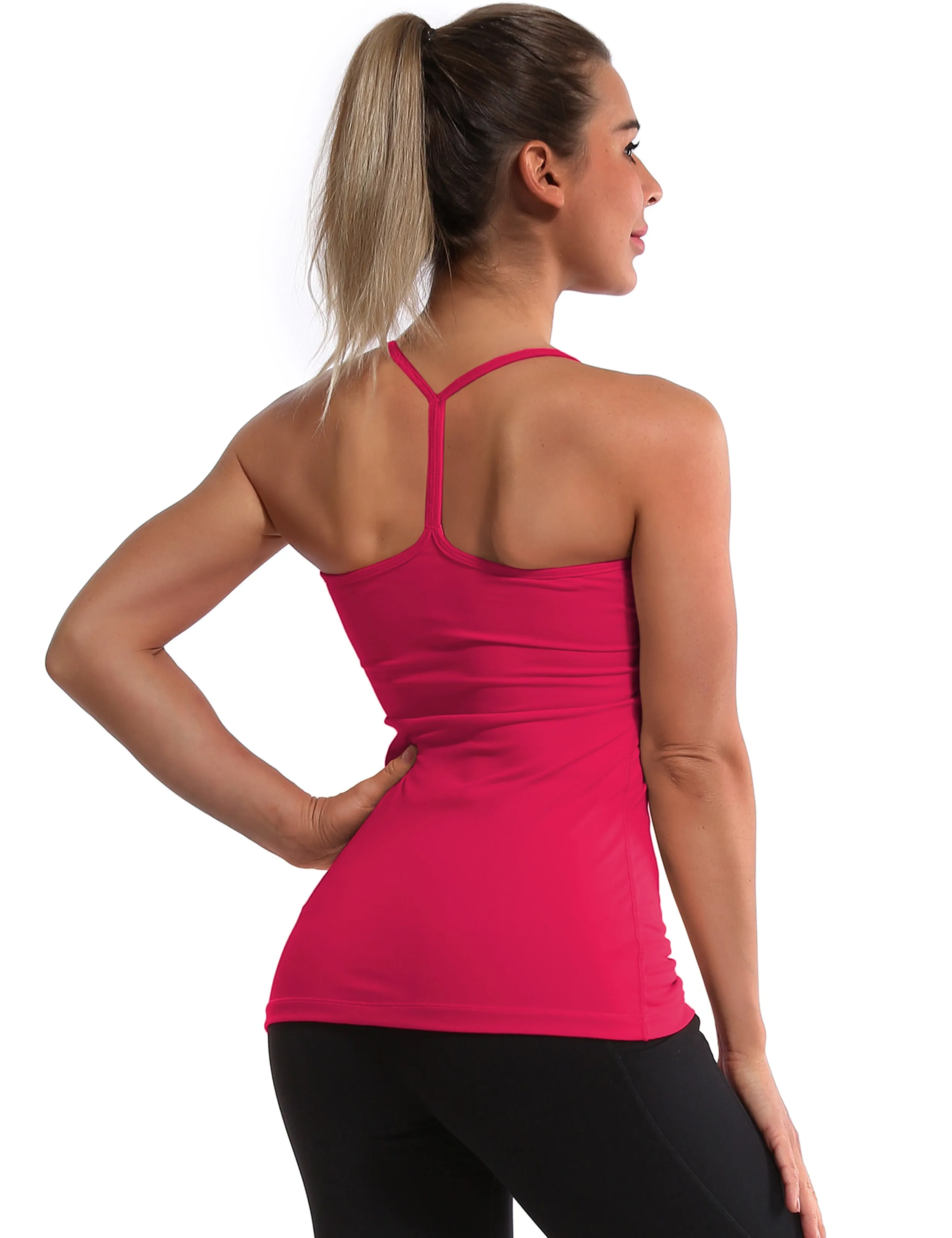 Y-back Spaghetti Strap Tank Tops red_Golf
