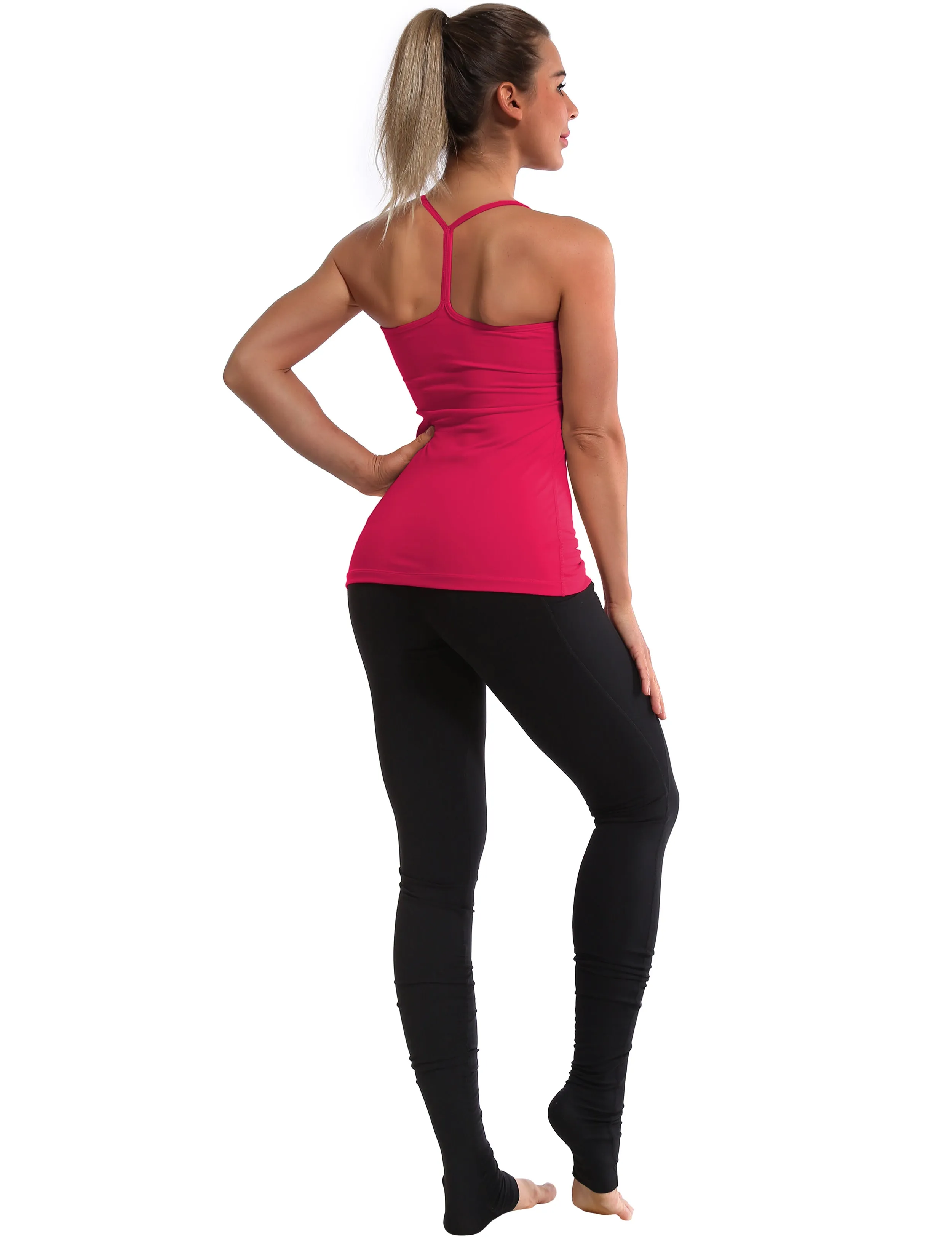 Y-back Spaghetti Strap Tank Tops red_Golf