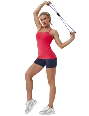 Y-back Spaghetti Strap Tank Tops red_Golf