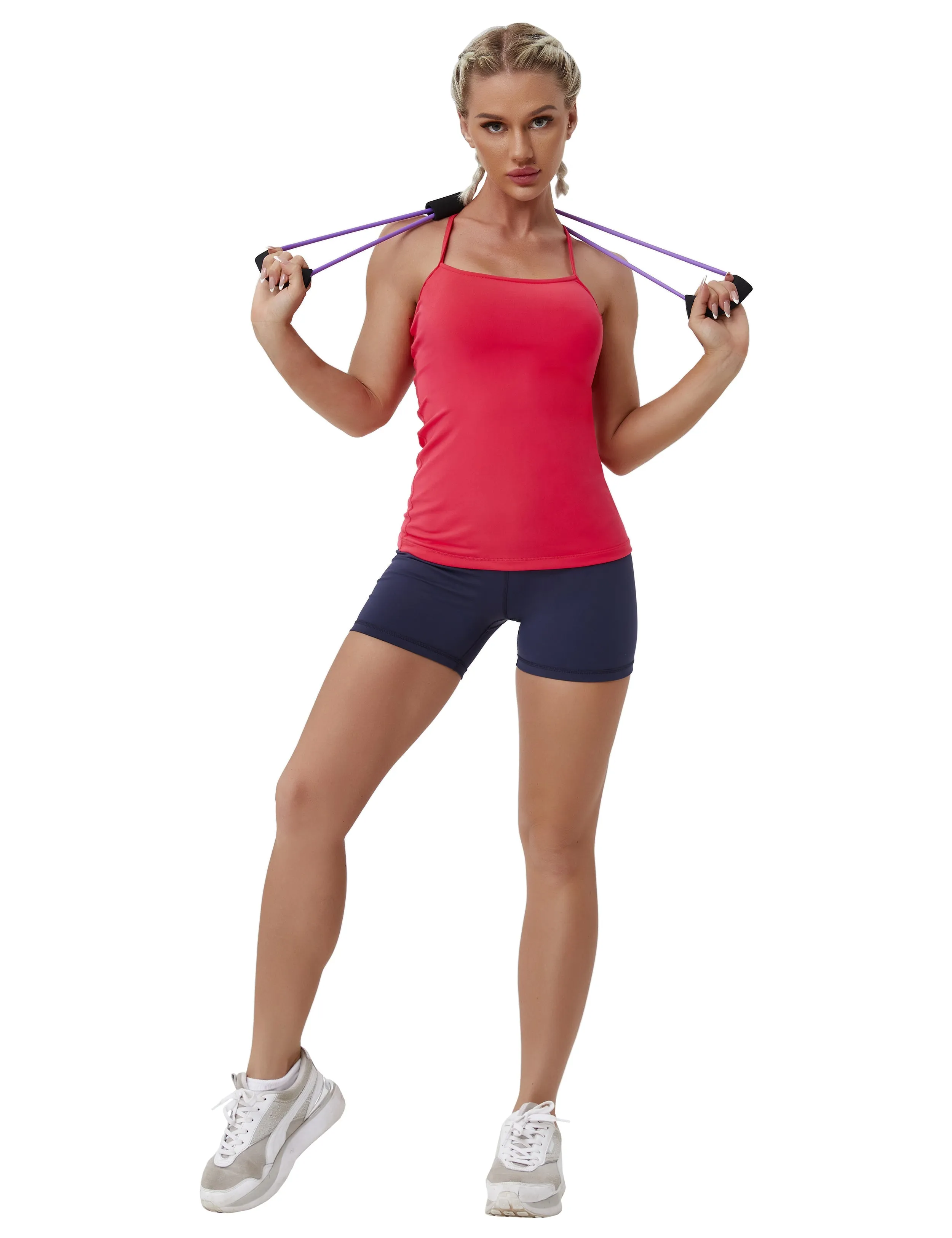 Y-back Spaghetti Strap Tank Tops red_Golf